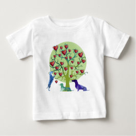 Dackel Hearts Garden Art Fine Jersey T - Shirt