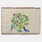 Dackel Hearts Garden Throw Blanket Decke (Vorderseite)