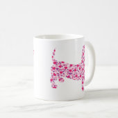 Dackel Hearts Kaffeetasse (VorderseiteRechts)