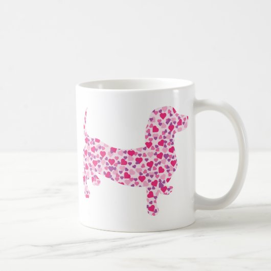 Dackel Hearts Kaffeetasse (Rechts)