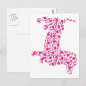 Dackel Hearts Postkarte (Vorne/Hinten)