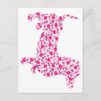 Dackel Hearts Postkarte