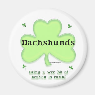 Dackel Heaven; St. Patrick's Day Dackel Magnet