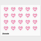 Dackel Herz Classic Pink Runder Aufkleber (Blatt)