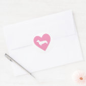 Dackel Herz Classic Pink Runder Aufkleber (Umschlag)