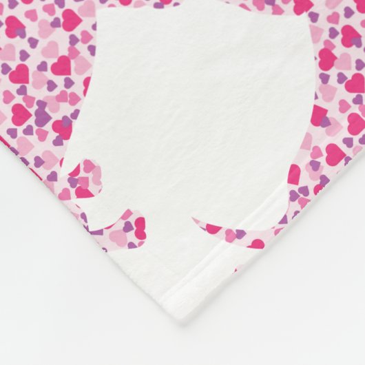 DACKEL-Herz Fleecedecke (Ecke)