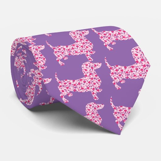 DACKEL-Herz Krawatte (Gerollt)