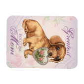 Dackel Herz Mama Magnet (Horizontal)