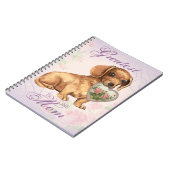 Dackel Herz Mama Notizblock (Linke Seite)