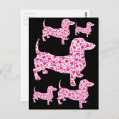 DACKEL-Herz Postkarte (Vorne/Hinten)