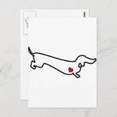 Dackel Herz Postkarte (Vorne/Hinten)