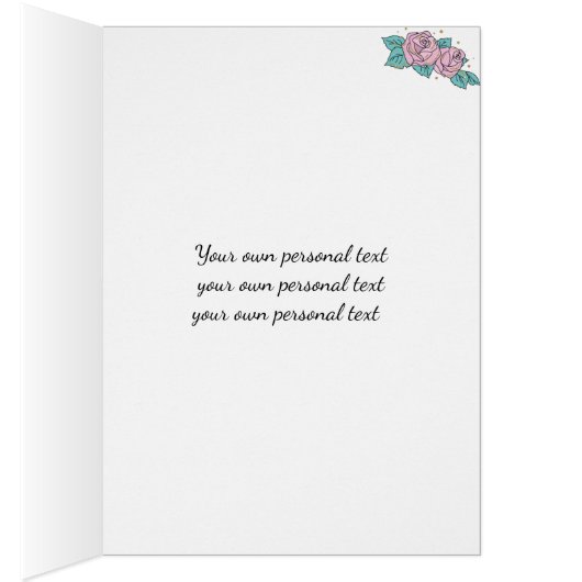 Dackel Herz Rose Herzlichen Glückwunsch Karte (Innen (Rechts))