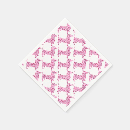 DACKEL-Herz Serviette (Ecke)