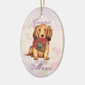 Dackel Herzliche Mama Keramik Ornament (Links)