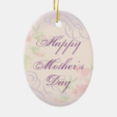 Dackel Herzliche Mama Keramik Ornament (Hinten)