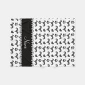 Dackel-Herztatzen des individuellen Namens graue Fleecedecke (Vorderseite (Horizontal))