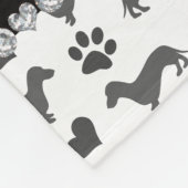 Dackel-Herztatzen des individuellen Namens graue Fleecedecke (Ecke)