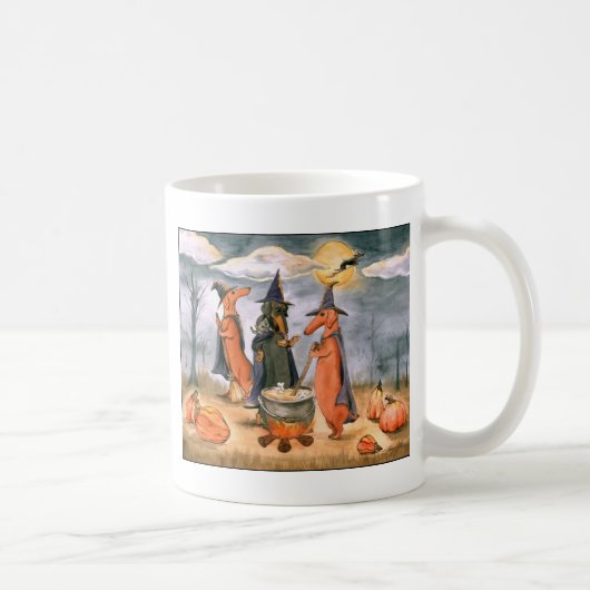 Dackel-Hexen Kaffeetasse (Rechts)