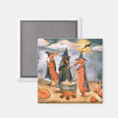 Dackel Hexen Magnet (Vorderseite/Rückseite)
