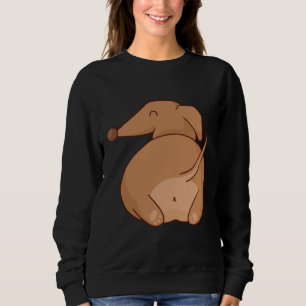 Dackel Hintern Besitzer Haustier Dackel Sweatshirt