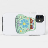 Dackel-Hippies in ihrem Blumen-Liebe-Mobile Case-Mate iPhone Hülle (Rückseite (Horizontal))