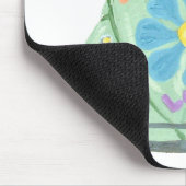 Dackel-Hippies in ihrem Blumen-Liebe-Mobile Mousepad (Ecke)