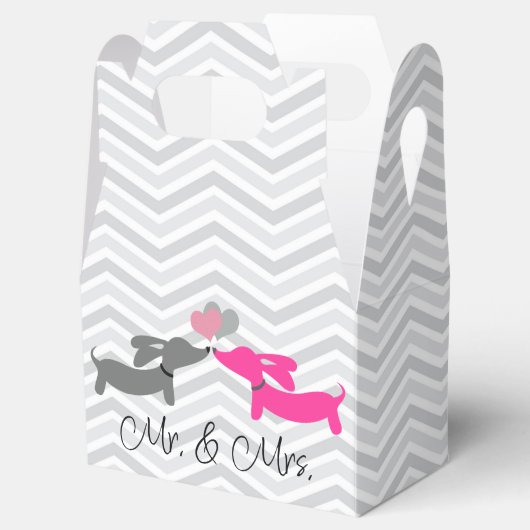 Dackel Hochzeit Dackel Dog Gefallen Box Geschenkschachtel (Geöffnet)