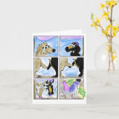 Dackel-Hochzeits-Karte! Karte (Gelbe Blume)