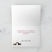 Dackel-Hochzeits-Verlobungs-Glückwünsche Karte (Innenseite)