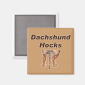 Dackel Hocks Magnet (Vorderseite/Rückseite)