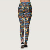 Dackel Hogs Pumpkin Halloween Funny Leggings (Rückseite)