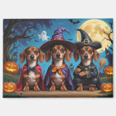 Dackel Hogs Pumpkin Halloween Funny Magnet (Vorderseite)