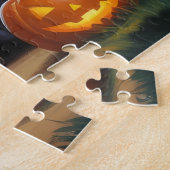 Dackel Hogs Pumpkin Halloween Funny Puzzle (Seite)