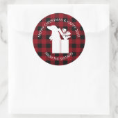 Dackel Holiday Geschenk Runder Aufkleber (Tasche)