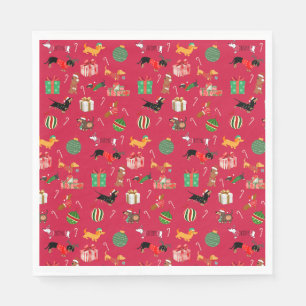 Dackel Holiday Paper Napkins Serviette