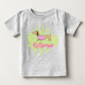 Dackel Hört Baby-Shirt für Frühjahr Baby T-shirt (Vorderseite)