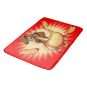 Dackel Hot Dog Badematte (Schrägansicht)