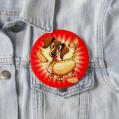 Dackel Hot Dog Button (Beispiel)