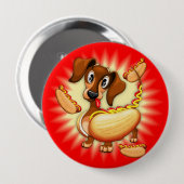 Dackel Hot Dog Button (Vorne & Hinten)