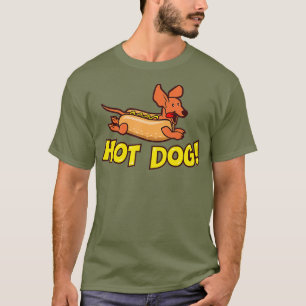 Dackel Hot Dog für Männer Frauen Jungen und Mädche T-Shirt