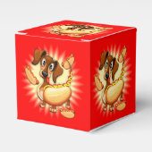 Dackel Hot Dog Geschenkschachtel (Vorderseite)