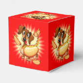 Dackel Hot Dog Geschenkschachtel (Rückseite)