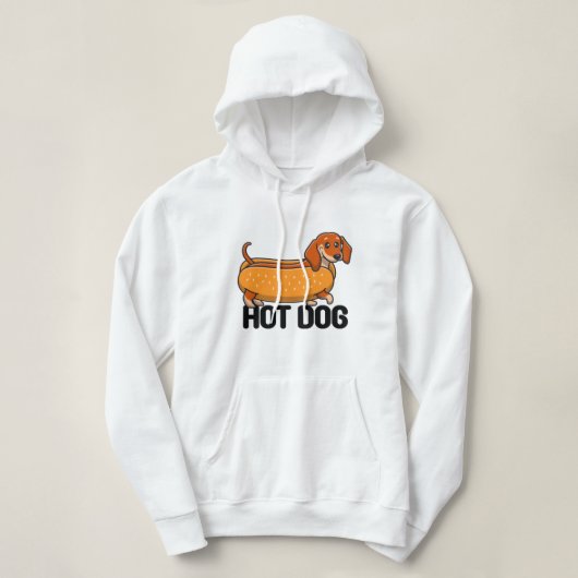 Dackel Hot Dog Hoodie (Design vorne)