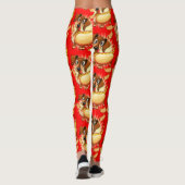 Dackel Hot Dog Leggings (Rückseite)