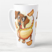 Dackel Hot Dog Milchtasse (Linke Ecke)