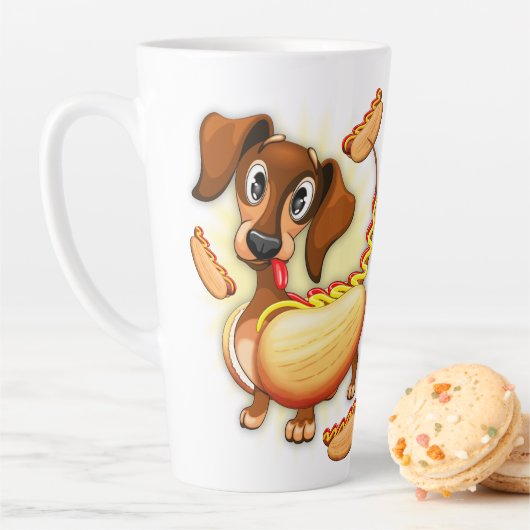 Dackel Hot Dog Milchtasse (Beispiel)