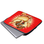 Dackel Hot Dog Niedlich und lustig Laptopschutzhülle (Vorne Knopf)