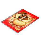 Dackel Hot Dog Niedlich und lustig Notizblock (Linke Seite)