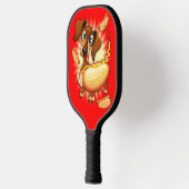 Dackel Hot Dog Pickleball Schläger (Links)
