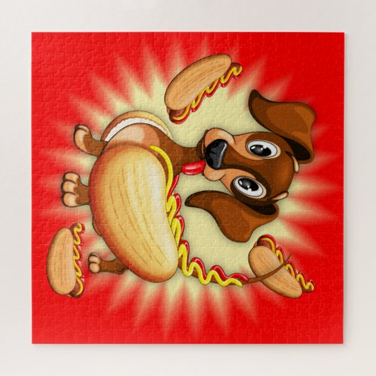 Dackel Hot Dog Puzzle (Horizontal)